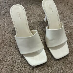 Forever 21 Cream Mules